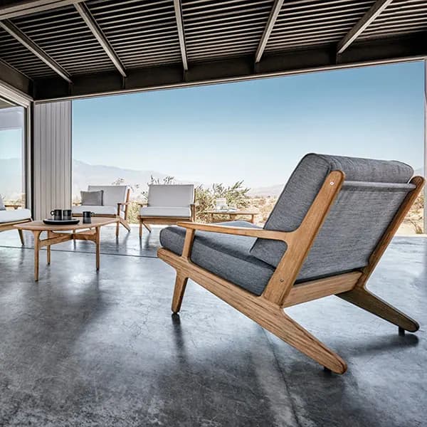 bay 3-seater sofa and three lounge chairs with coffee and side table