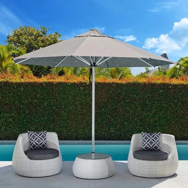 Frankford Monterey 13' Octagonal Giant Market Umbrella | Titanium Canvas Fabric