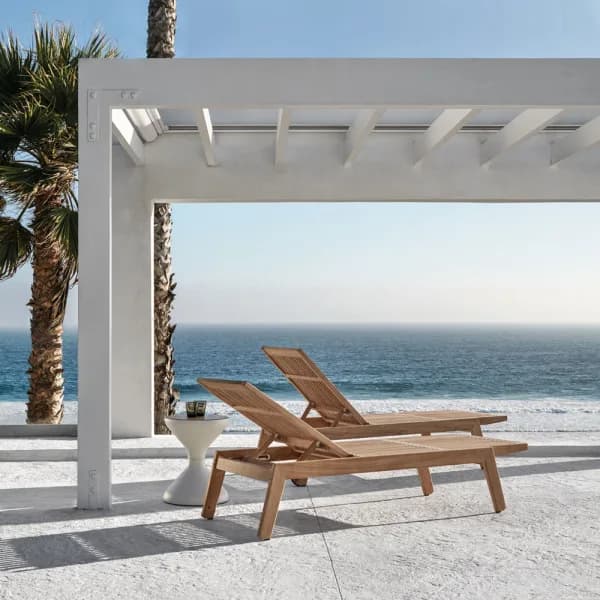 Gloster Solana Teak Loungers | Bells Side Table