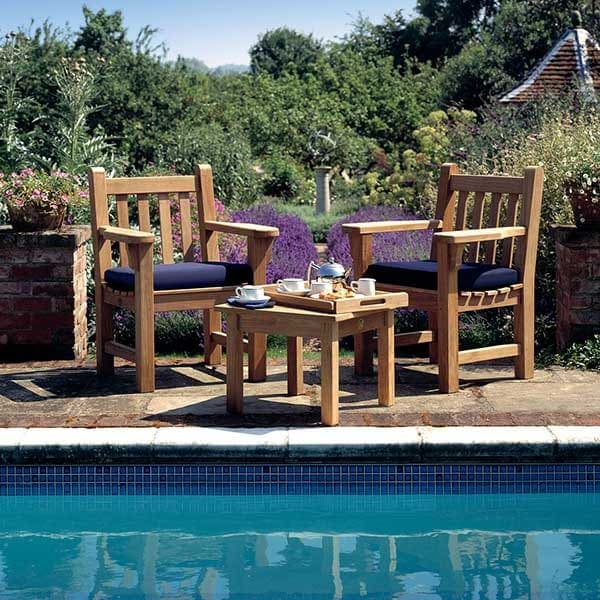 Barlow Tyrie London Armchairs with Colchester 21" Table