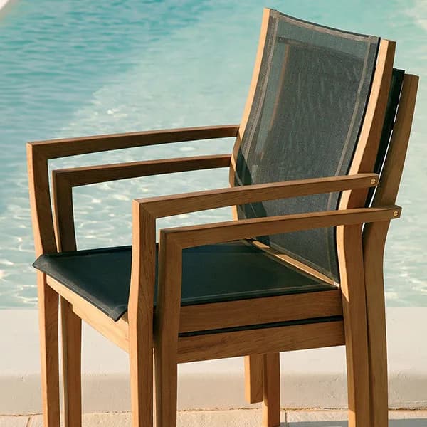 Barlow Tyrie Horizon Stacking Armchairs (Sling, Charcoal)