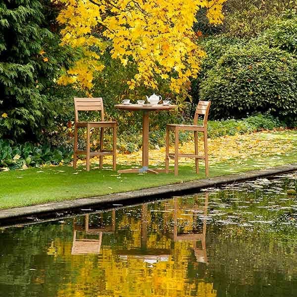 Barlow Tyrie Bermuda High Dining Table with High Dining Side Chairs