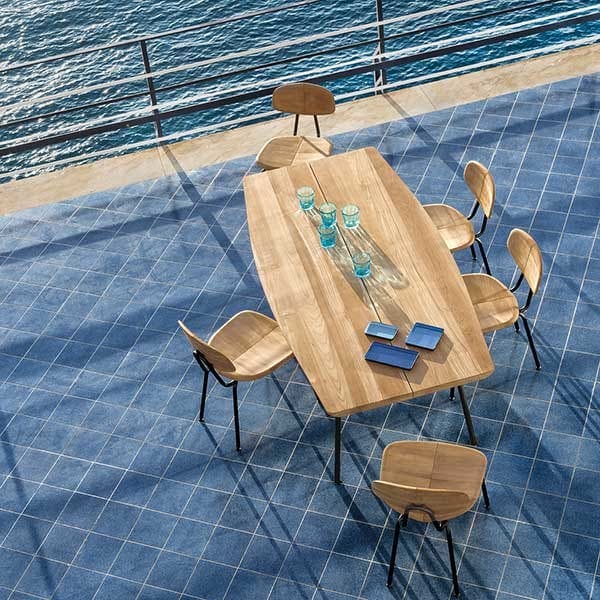 dining by the sea: five agave dining chairs with 79" dining table