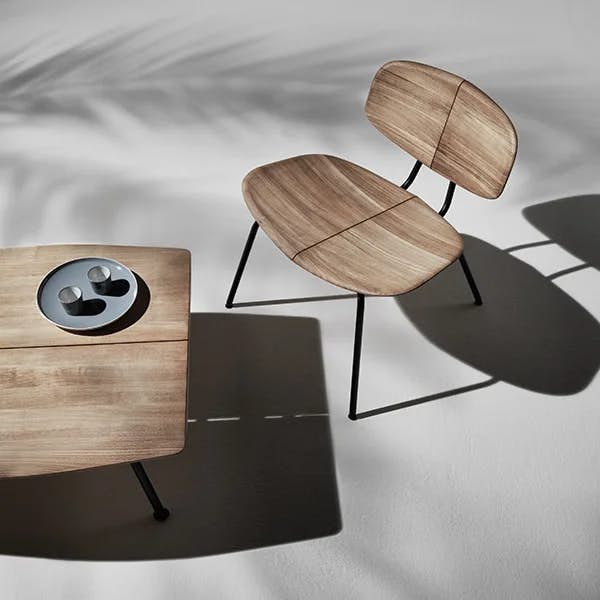 making shapes in shadows: agave lounge chair with 26" coffee table