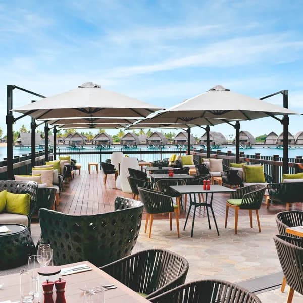 Frankford Eclipse 10' Square Cantilever Umbrella | Linen Canvas Fabric