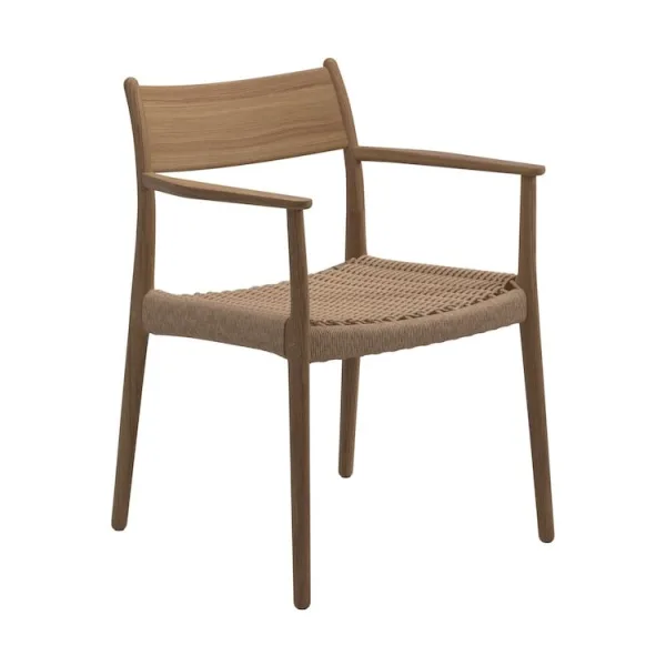 Natural finish teak frame | Seat Wicker Wheat