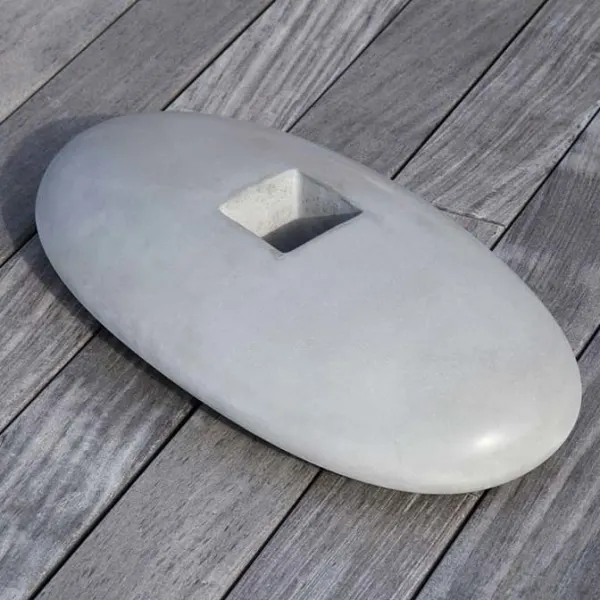 Barlow Tyrie Woodland Horizontal Teak Screen Feet (two concrete feet included as a base with each screen)