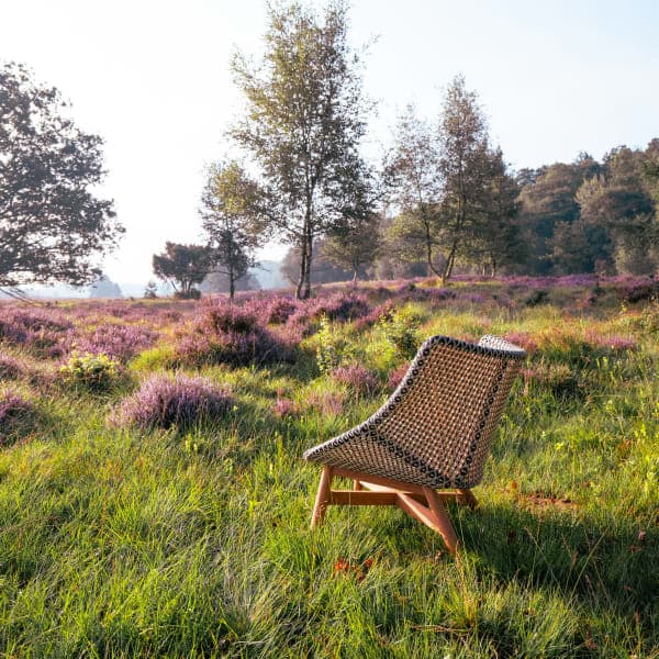 DEDON MBRACE Lounge Chair with Teak Legs