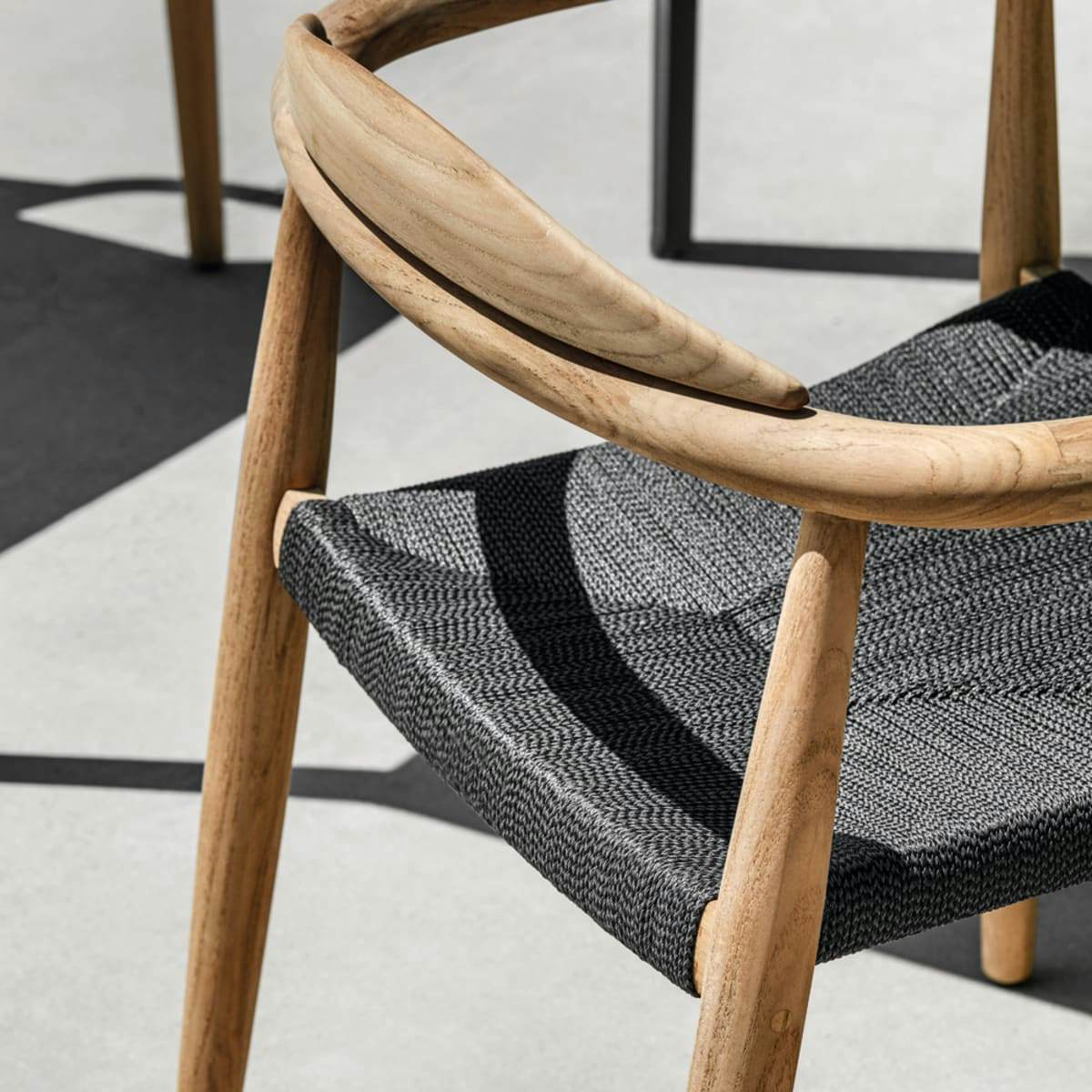 Gloster Dansk Stacking Dining Armchair | Flint Outdoor Woven Rope Seat