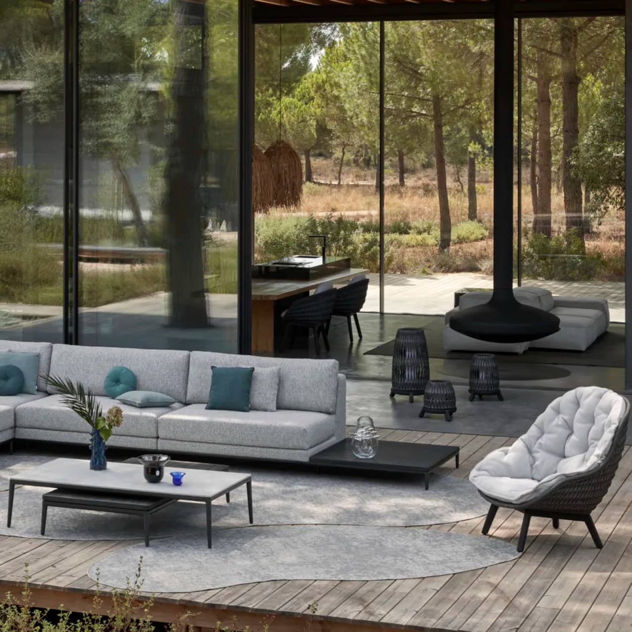 Zendo Sense Modular Deep Seating, Coffee Tables, Lounge Chair