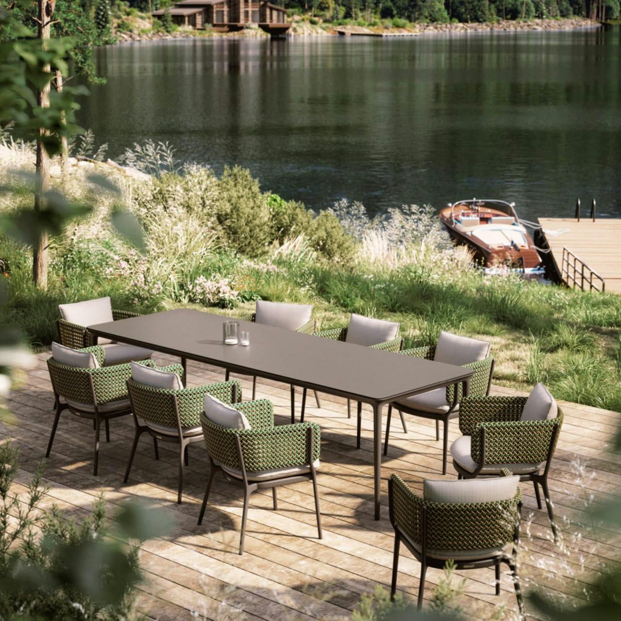 BELLMONDE 110" Dining Table | BELLMONDE Dining Chairs
