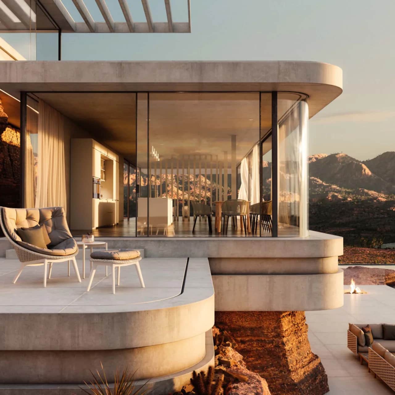 MBRACE ALU Lounge Chair & Footstool | LOON Floor Lamp L