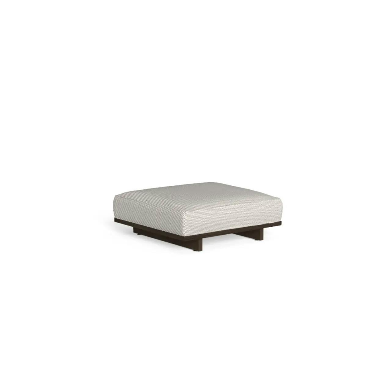 Palissandro Wood | Beige White Fabric Cushion