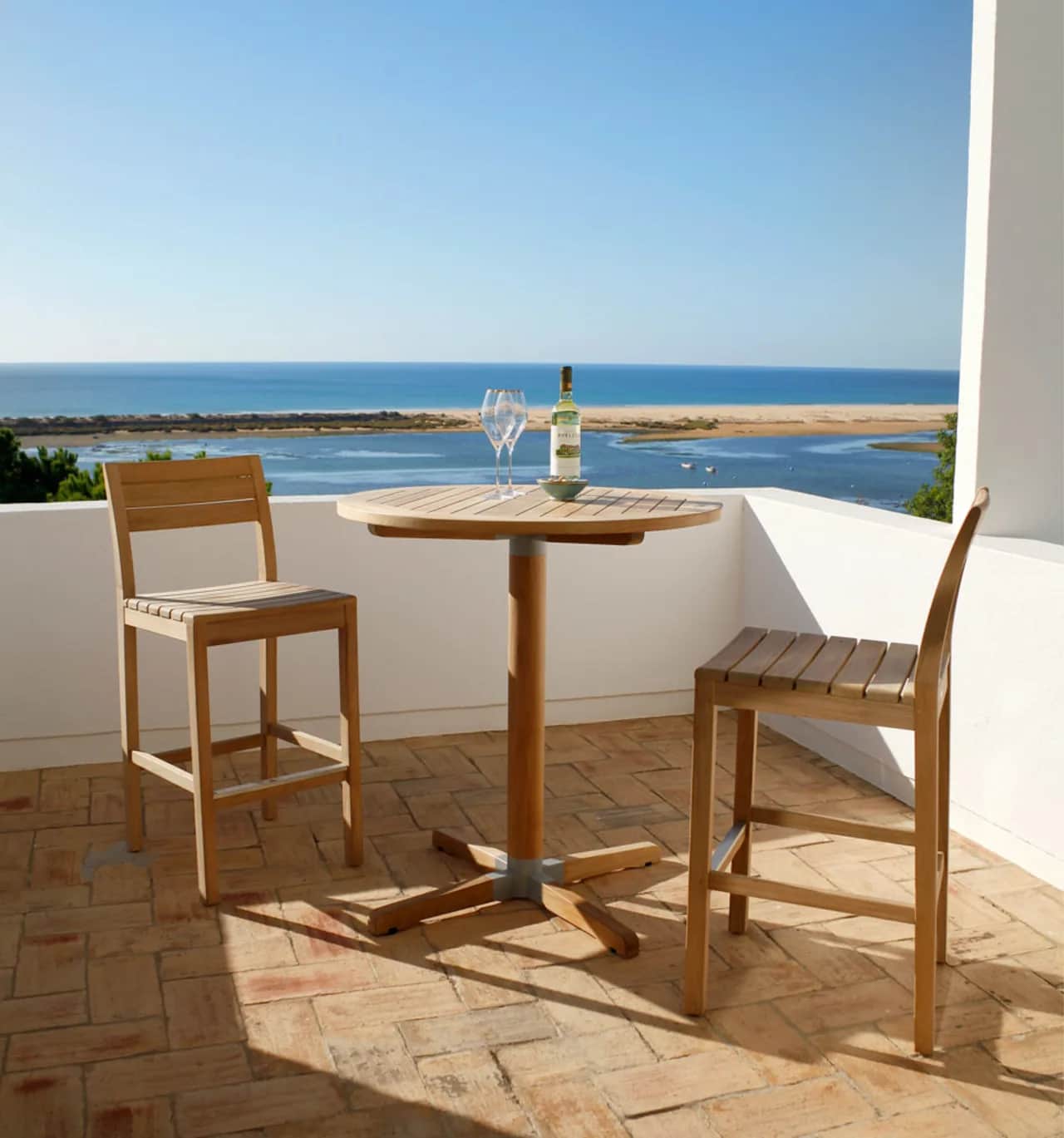 Barlow Tyrie Bermuda High Dining Chairs with Bermuda High Dining Table