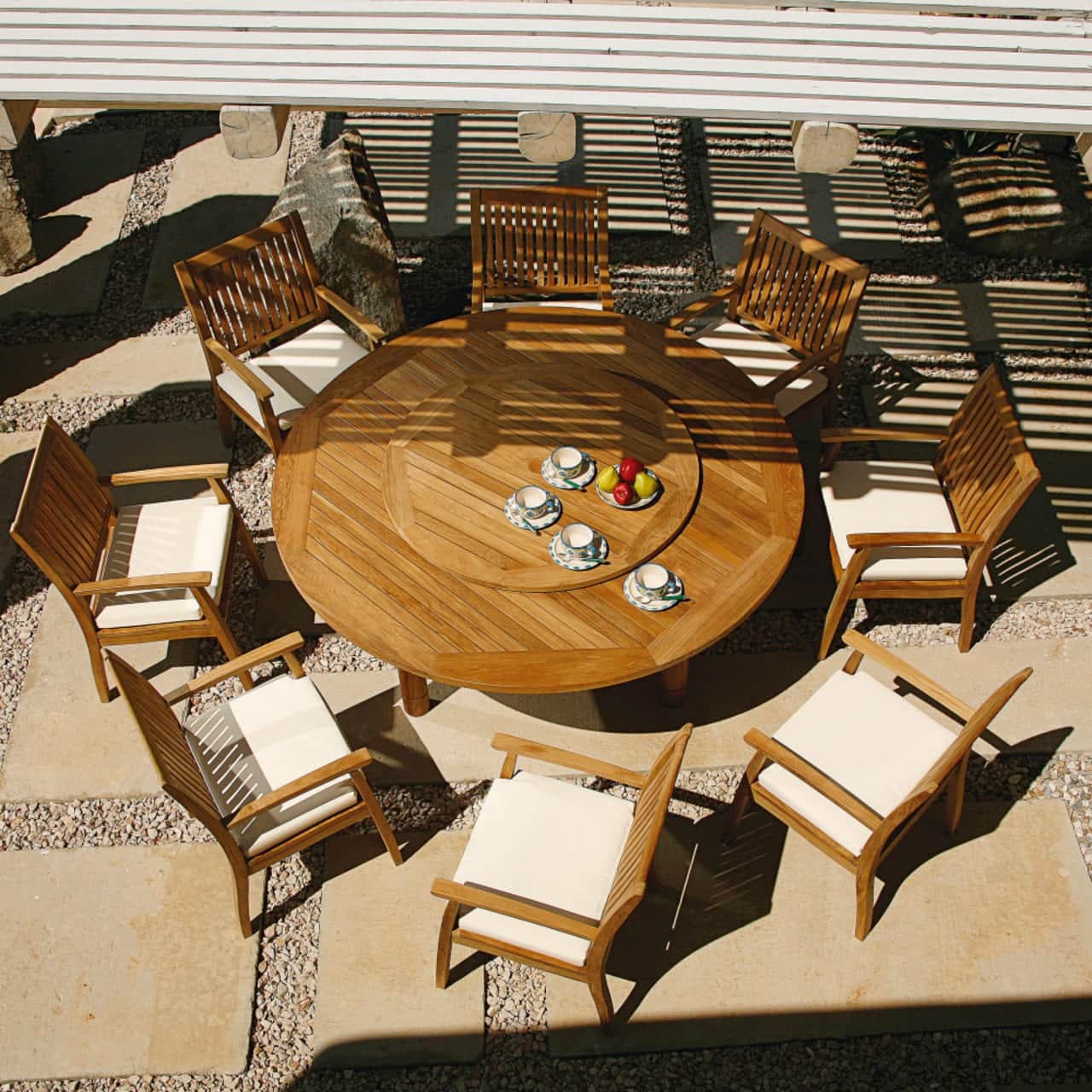 Barlow Tyrie Monaco Armchairs with Drummond 73" Dining Table