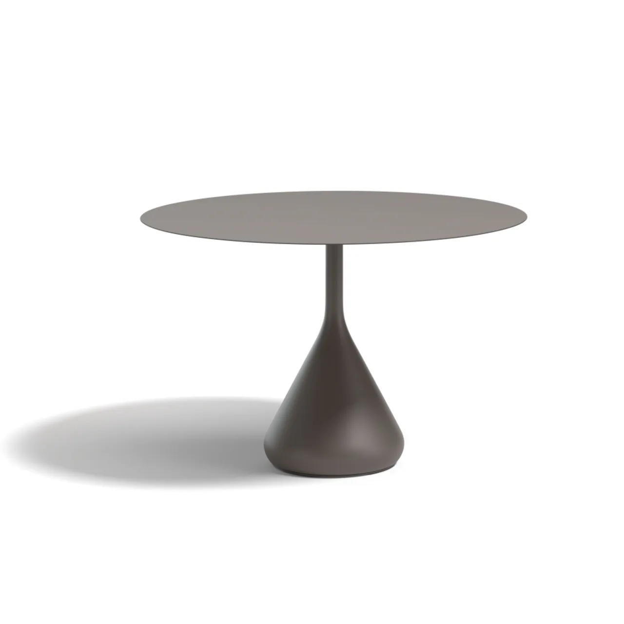 DEDON SATELLITE 45" Round Dining Table | Base: Powder-Coated Aluminum, Black Pepper | Top: HPL, Black Pepper