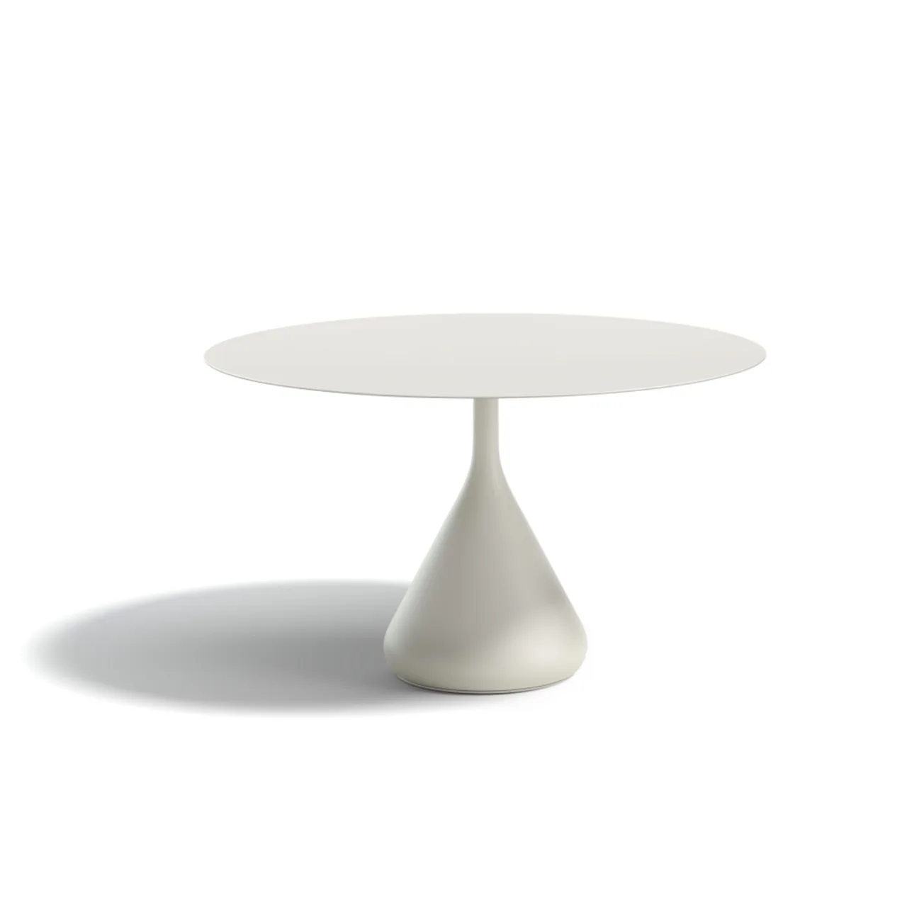 DEDON SATELLITE 45" Round Low Dining Table | Base: Powder-Coated Aluminum, Lipari | Top: HPL, Lipari