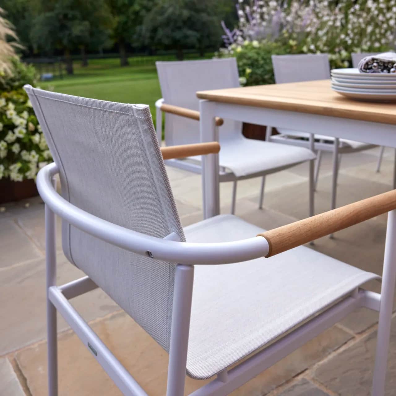 Barlow Tyrie Around Dining Armchair and Dining Table