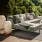 Outdoor living room: LOON floor lamps and MBARQ modular sofa (Courtesy of DEDON)