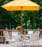 Frankford Monterey 7.5' Square Market Umbrella (Crank / No Tilt) | Yellow Canvas Fabric