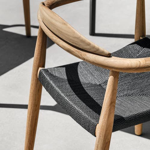 Gloster Dansk Stacking Dining Armchair | Flint Outdoor Woven Rope Seat