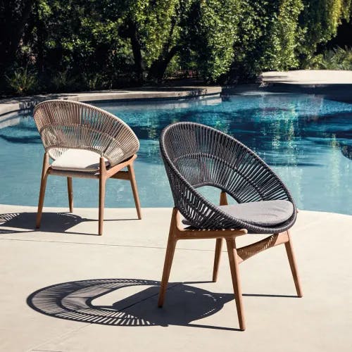 Gloster Bora Chairs Sorrel and Umber Wicker