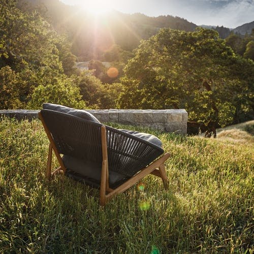 Gloster Bora Lounge Chair | Umber Wicker