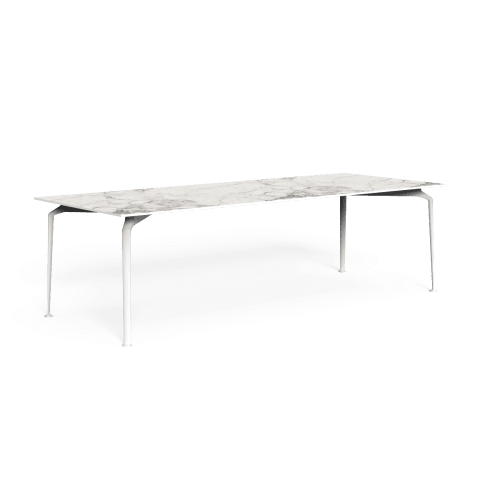 White Aluminum | Calacatta Gres Table Top