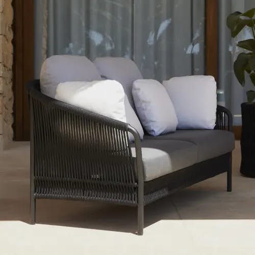 POINT Weave 2-Seater Sofa | Black Rope