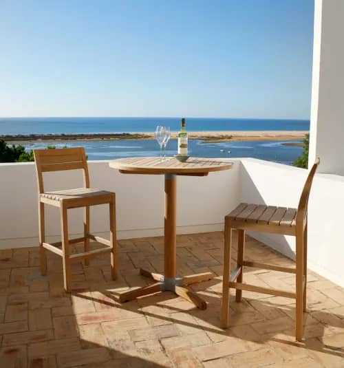 Barlow Tyrie Bermuda High Dining Chairs with Bermuda High Dining Table