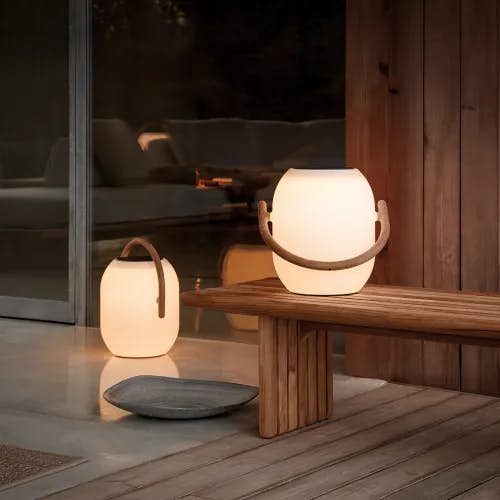 Gloster Deck Large Sofa Table | Ambient Cocoon Outdoor Lights