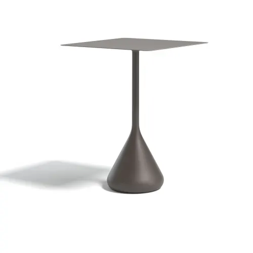 DEDON SATELLITE 31" Square Bar Table | Base: Powder-Coated Aluminum, Black Pepper | Top: HPL, Black Pepper