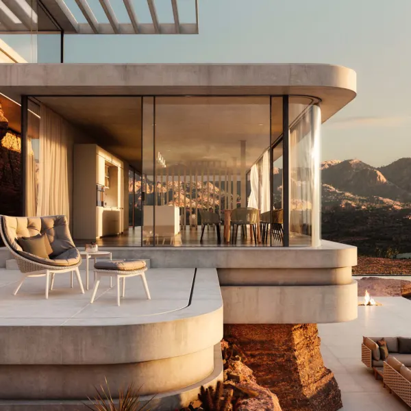 MBRACE ALU Lounge Chair & Footstool | LOON Floor Lamp L