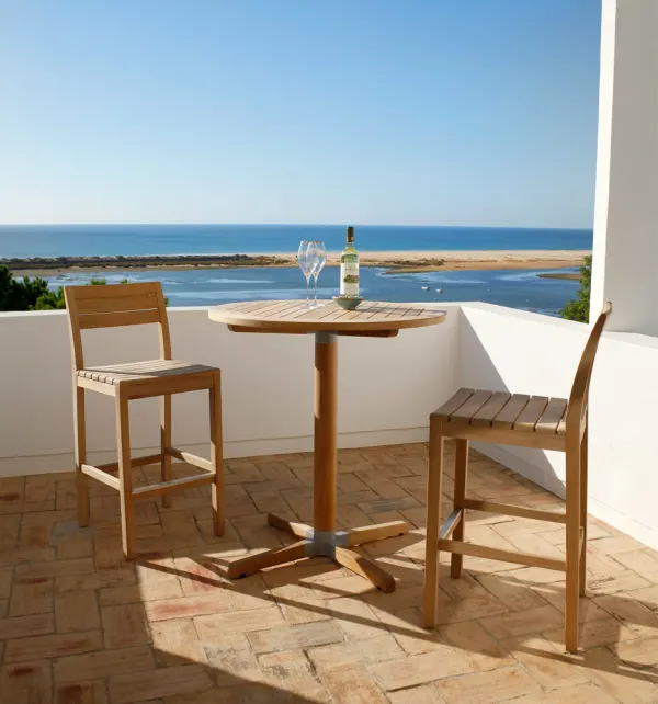 Barlow Tyrie Bermuda High Dining Chairs with Bermuda High Dining Table