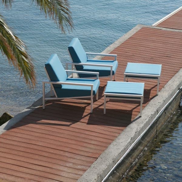 Barlow Tyrie Equinox Painted Armchairs with Ottomans