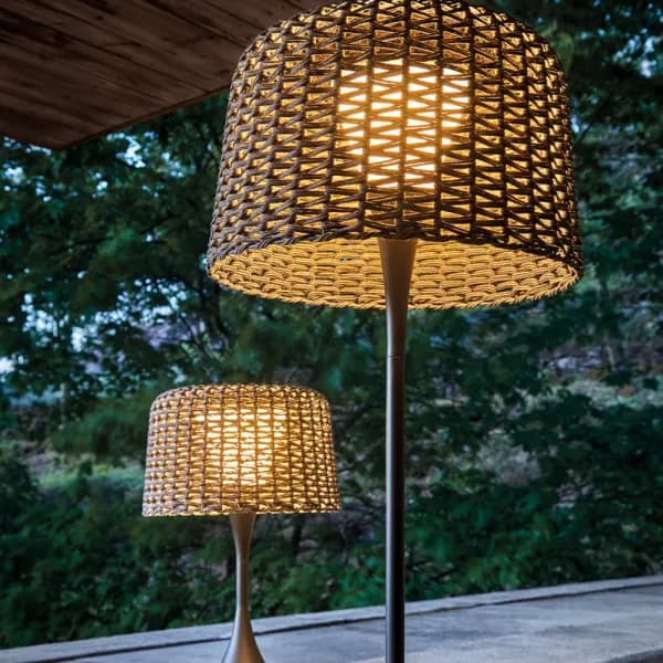 Gloster Ambient Small Mesh Lantern & Ambient Tall Mesh Lantern (Meteor, Carob)