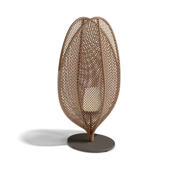 DEDON SCOORA Lantern L | Liana Touch Fiber | Black Pepper Aluminum Base