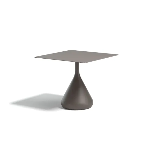 DEDON SATELLITE 31" Square Low Dining Table | Base: Powder-Coated Aluminum, Black Pepper | Top: HPL, Black Pepper
