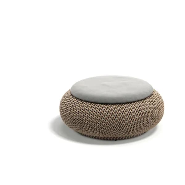 DEDON ATOLO Footstool | Fiber: Chestnut Charm