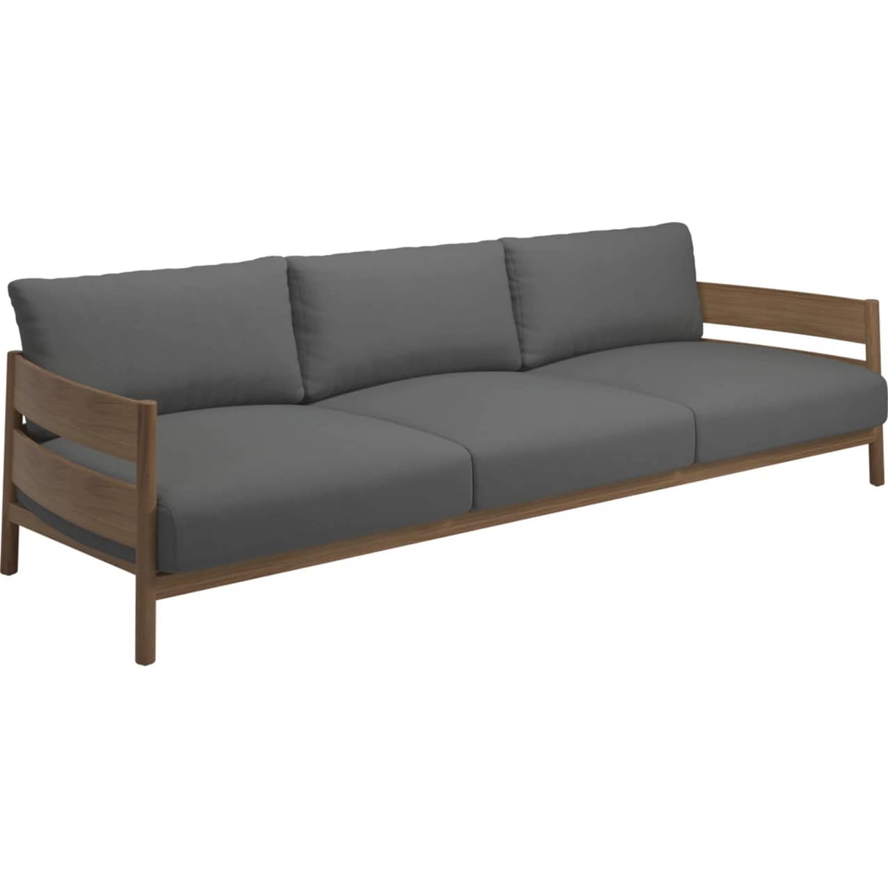 Gloster Haven 3-Seater Sofa Teak | Essential Granite Cushion Fabric