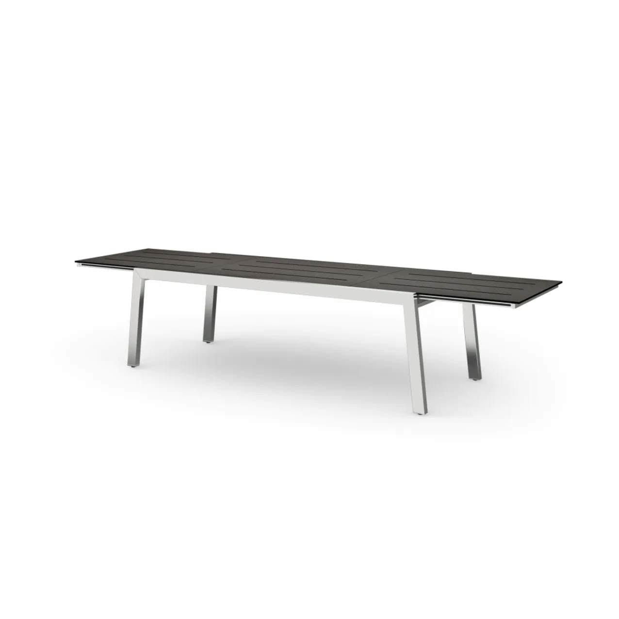 MAMAGREEN Baia 90.5"-141.5" Ext. Table | Frame: Stainless Steel | Tabletop: HPL, Laterite