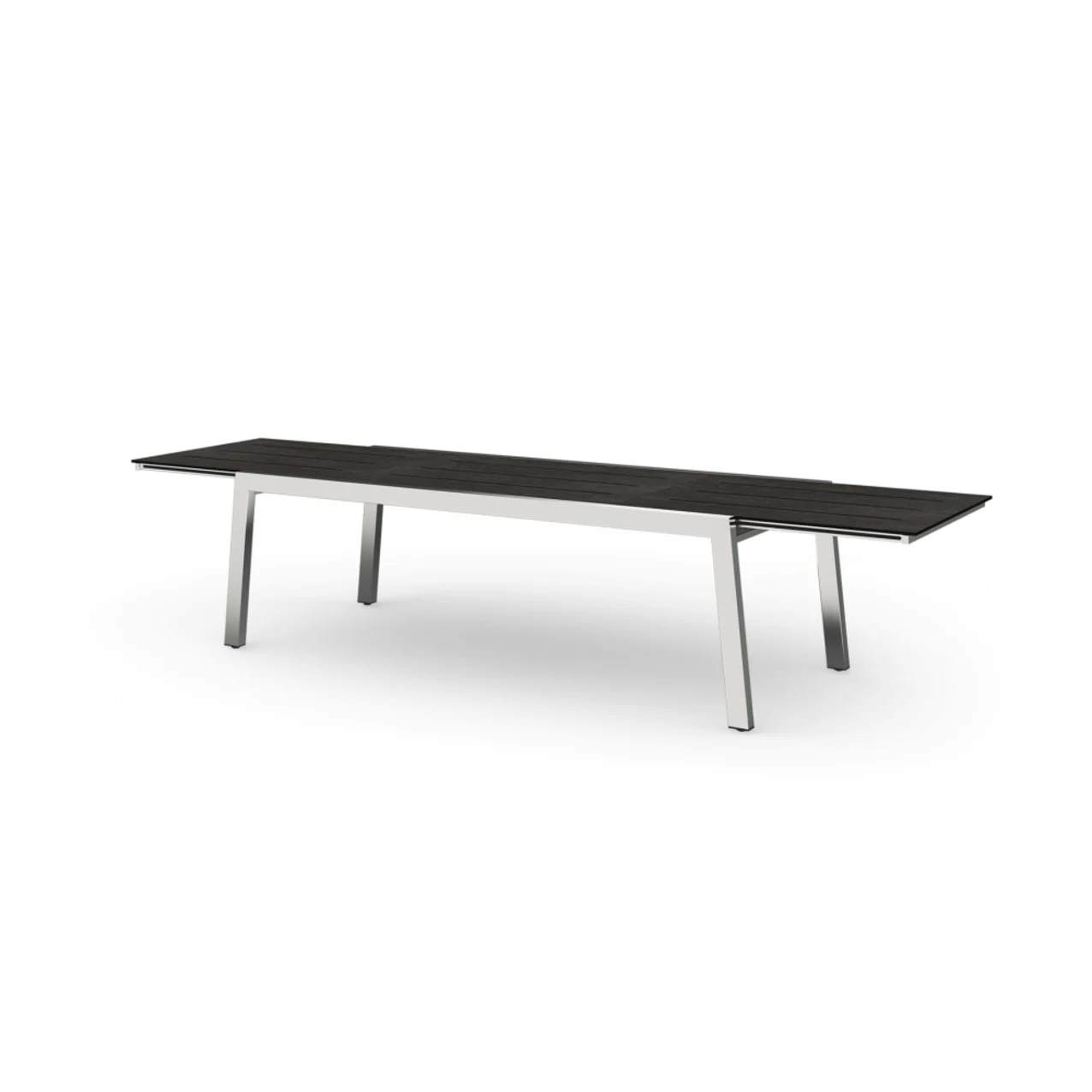 MAMAGREEN Baia 90.5"-141.5" Ext. Table | Frame: Stainless Steel | Tabletop: HPL, Slate