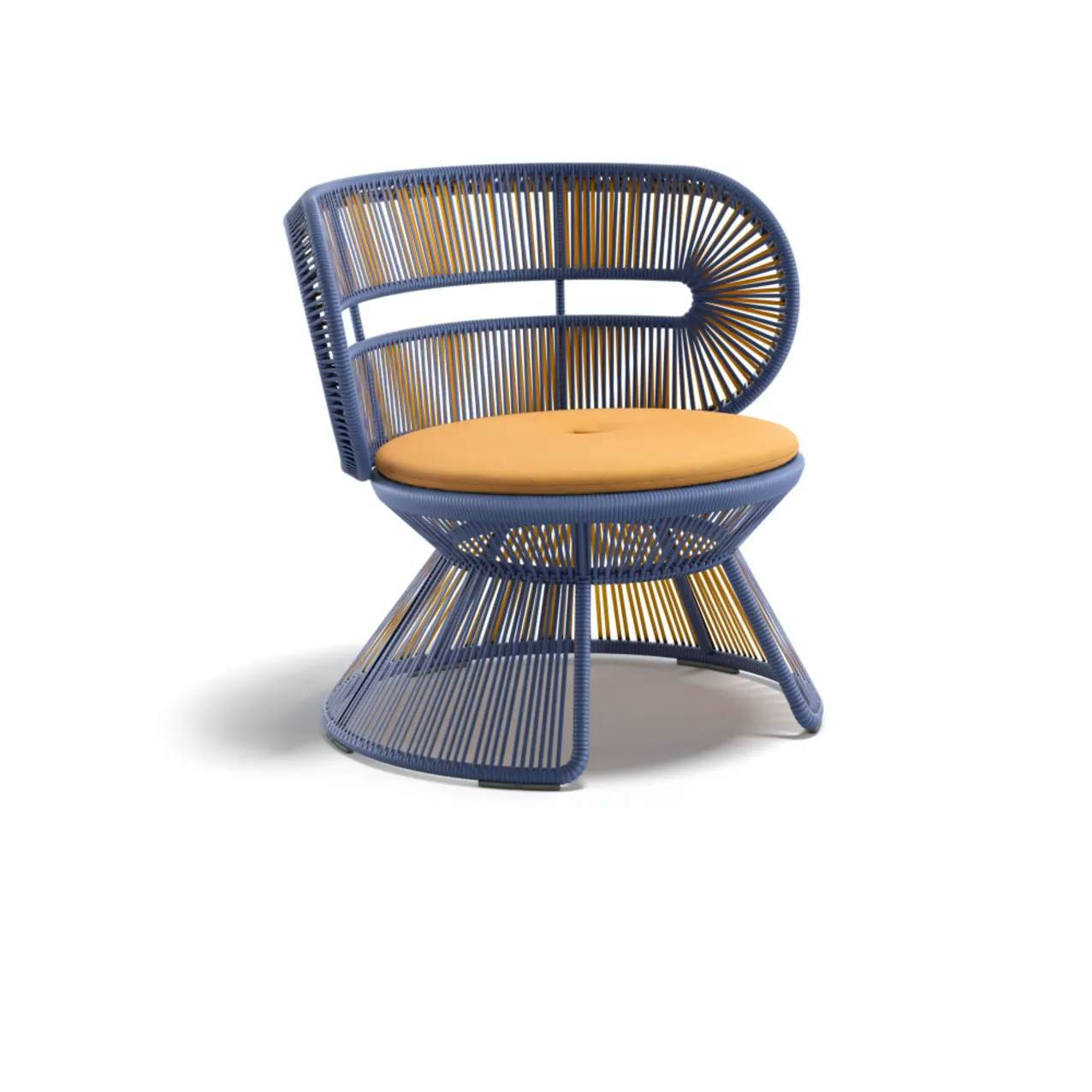 DEDON CIRQL NU Lounge Chair Central Base | Fiber Invert Sunrise