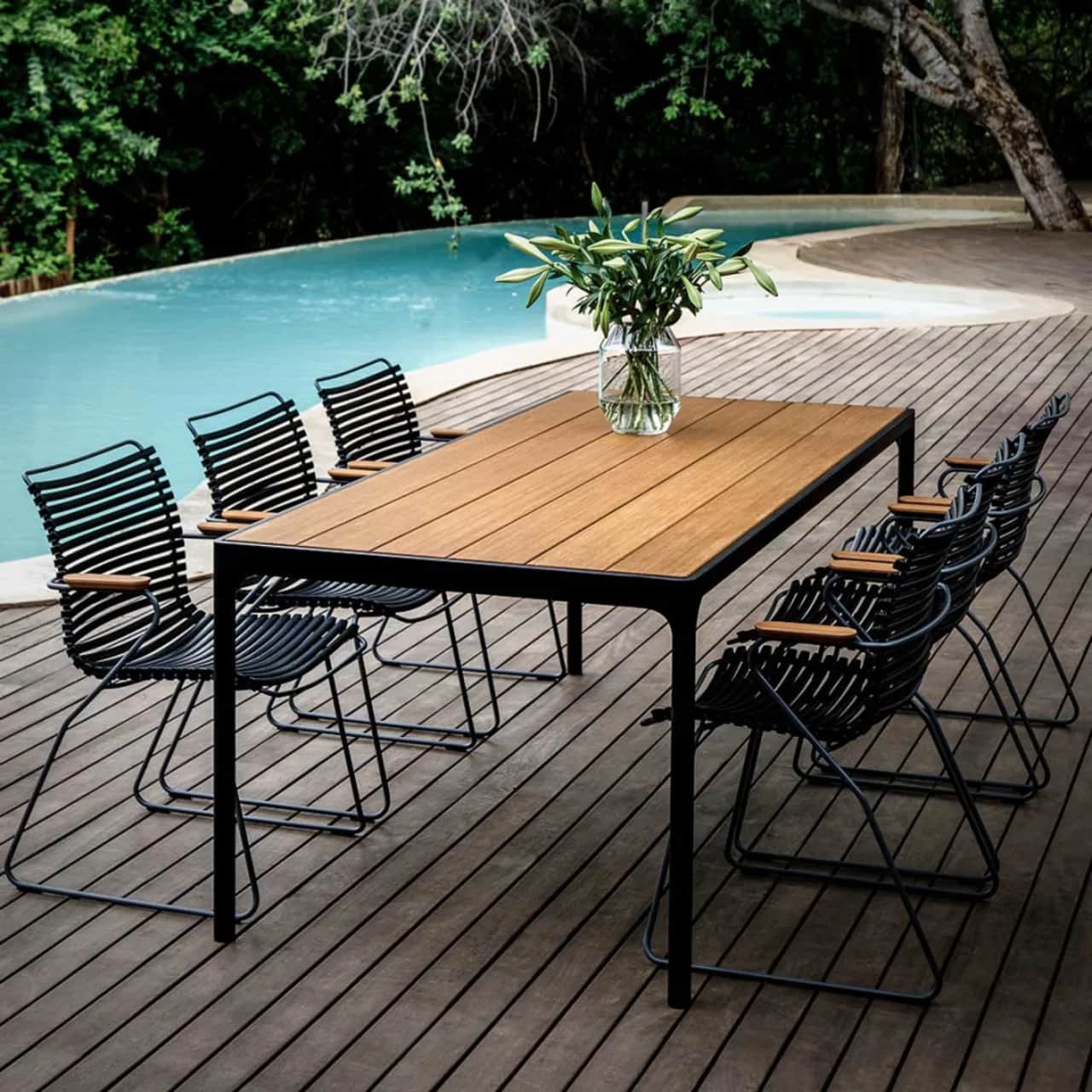 Click Dining Armchairs | Four 83" Dining Table