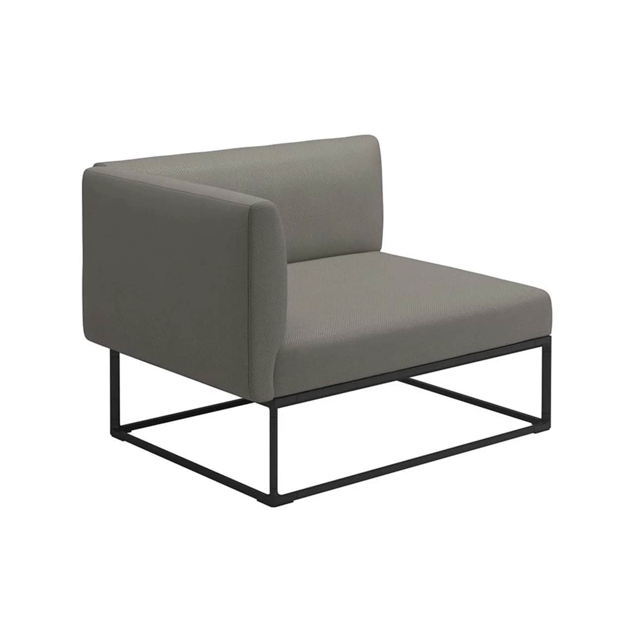 44" Left End Unit | Frame Powder-Coated Aluminum, Meteor