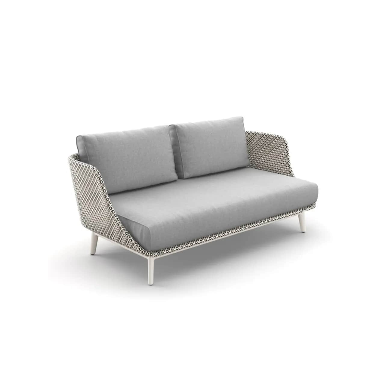 Woven Fiber Pepper | Frame Powder-Coated Aluminum Lipari | Cushions (Included Seat and Back shown) NATURA Ash