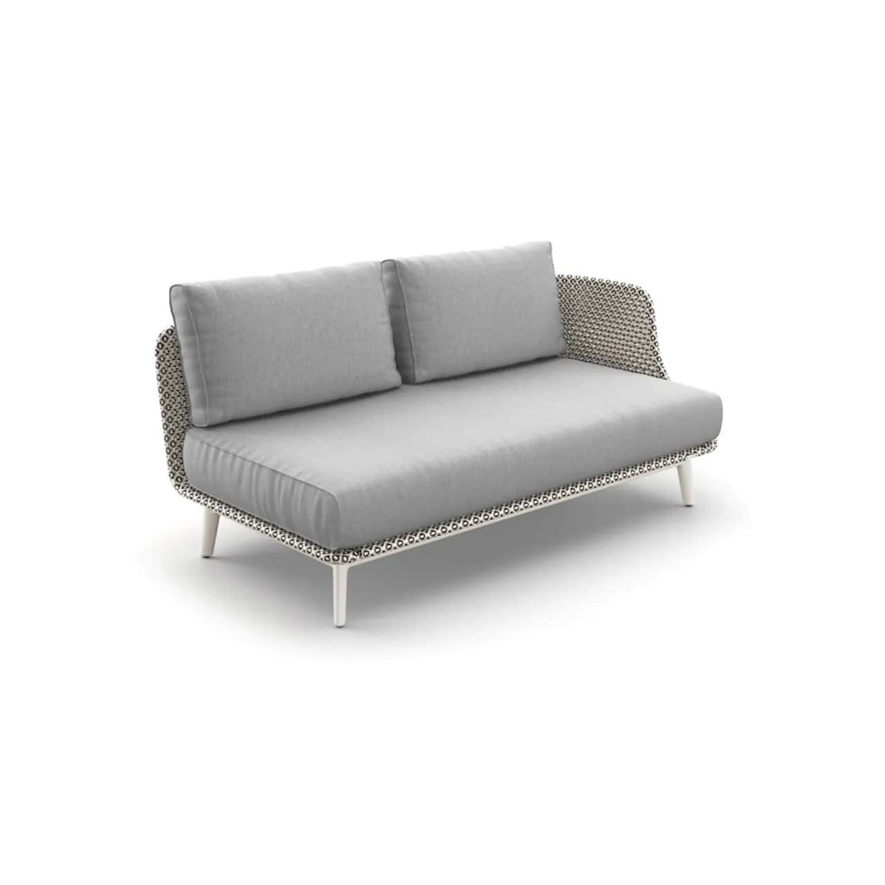 Woven Fiber Pepper | Frame Powder-Coated Aluminum Lipari | Cushions (Included Seat and Back shown) NATURA Ash