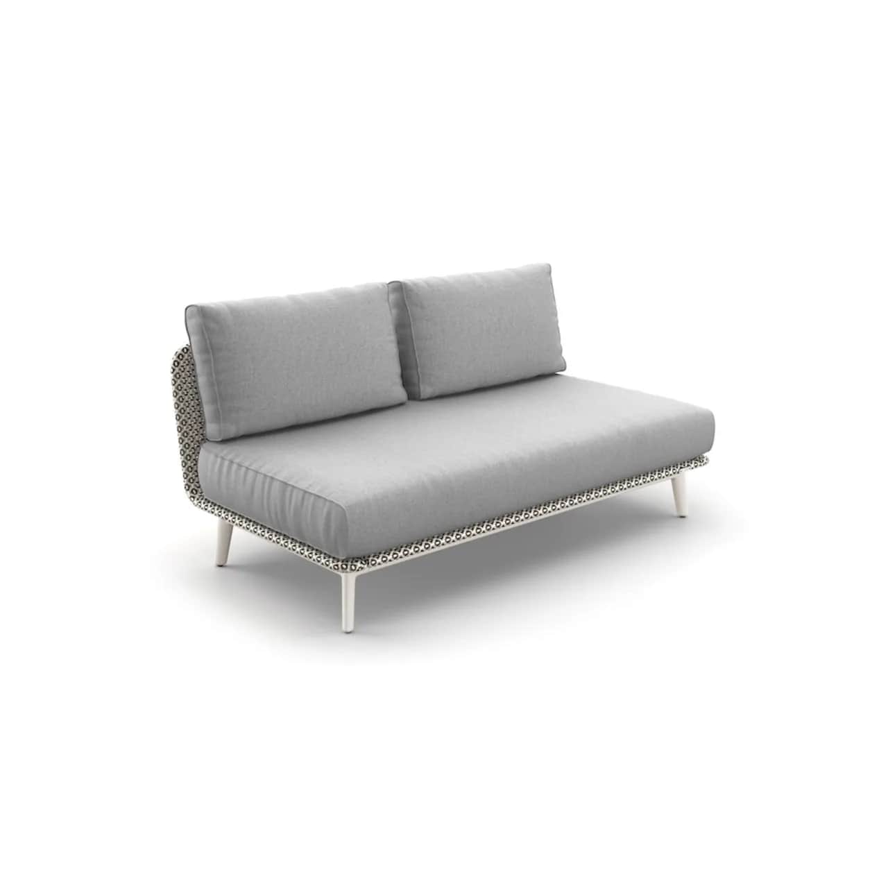 Woven Fiber Pepper | Frame Powder-Coated Aluminum Lipari | Cushions (Included Seat and Back shown) NATURA Ash