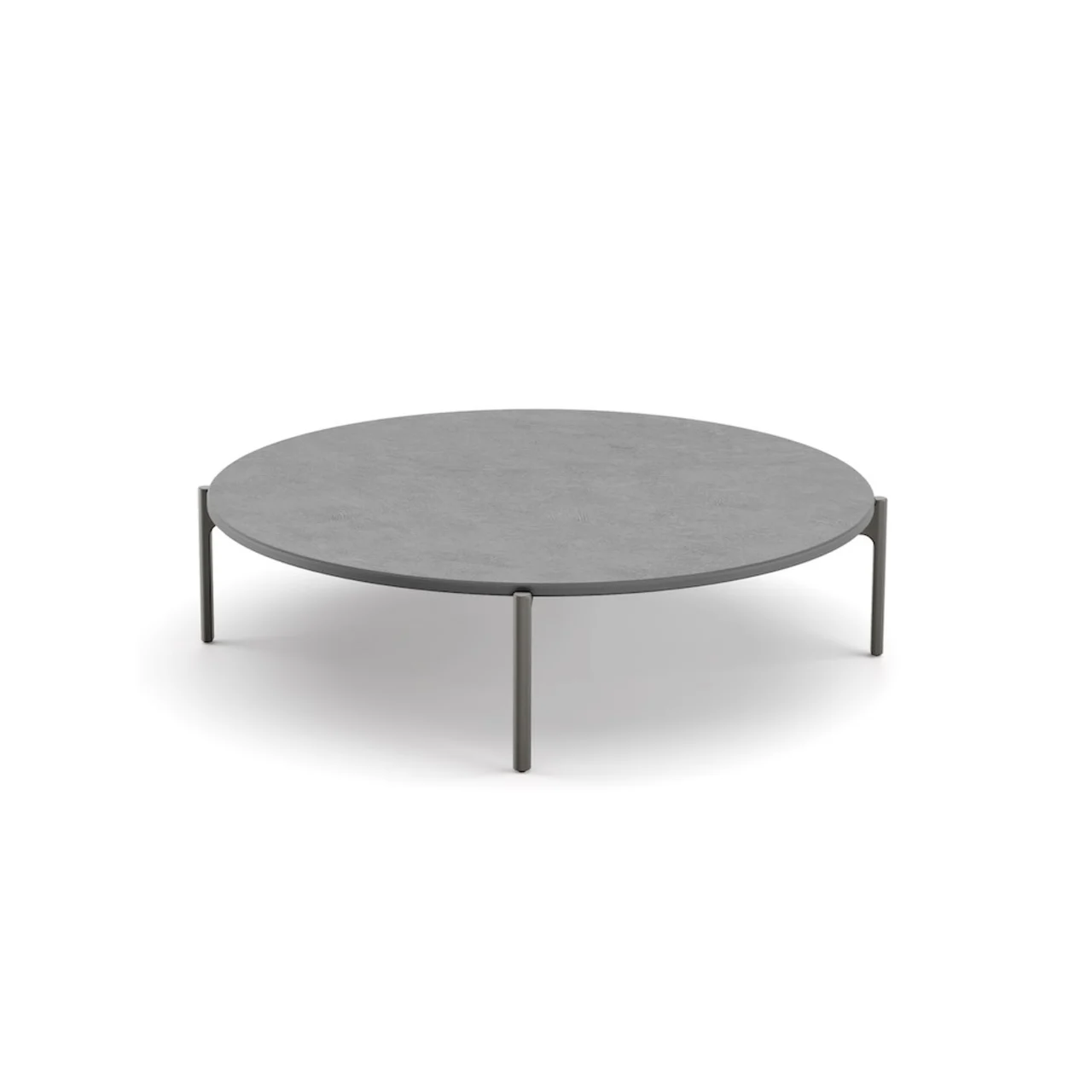 Frame: Powder-Coated Aluminum, Black Pepper | Tabletop: Mineral Composite, Lava