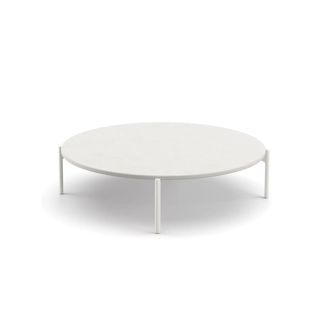 Frame: Powder-Coated Aluminum, Lipari | Tabletop: Mineral Composite, Talc